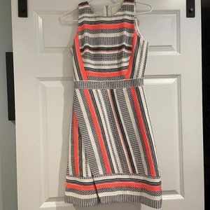 Kate Spade Coral and White A Line Dress